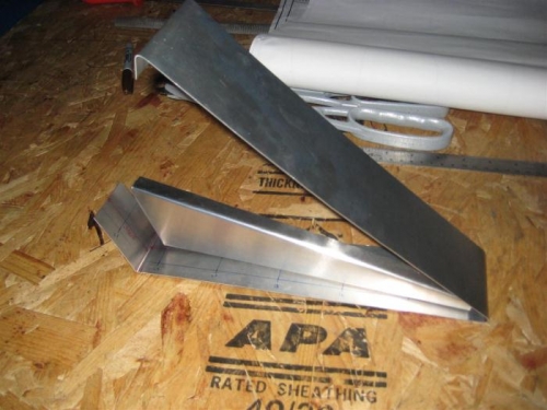 Test piece of metal for the control surface skin bending