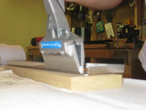 Using the seaming pliers on the W06 flanges to get them to 90 degrees