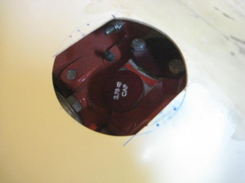 Finished cutout, with cowl over engine.