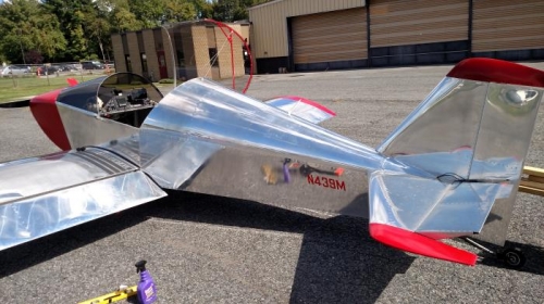 Tail down, parked. Mark sight with red Sharpie.