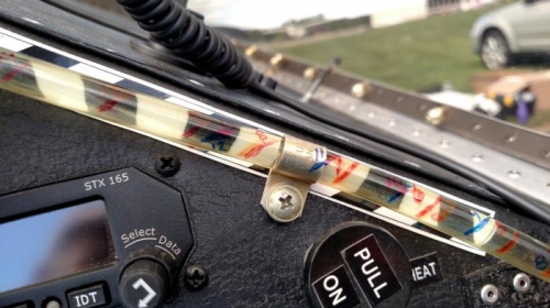 Red and Blue Sharpie marks.