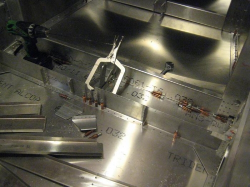 Web of C07-02 with gussets F10-24, and Idler assembly F10-16