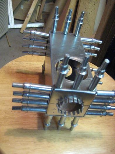 Heat muff cleco'd. Need to updrill, debur and assemble on the exhaust.