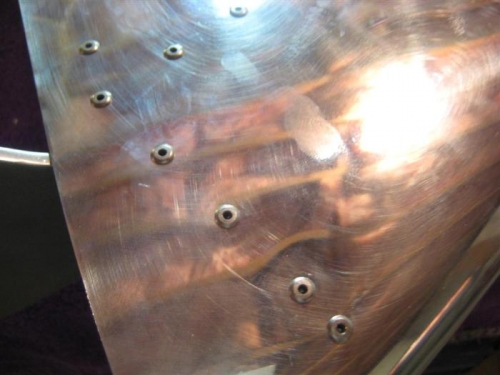 Closeup of rivets.