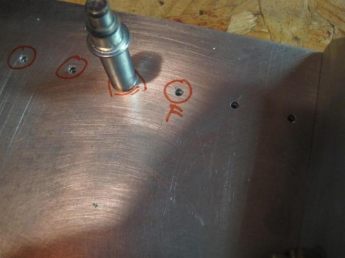 Marking holes to have flush fasteners