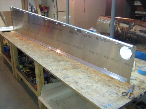 Top and bottom longerons drilled and cleco'd