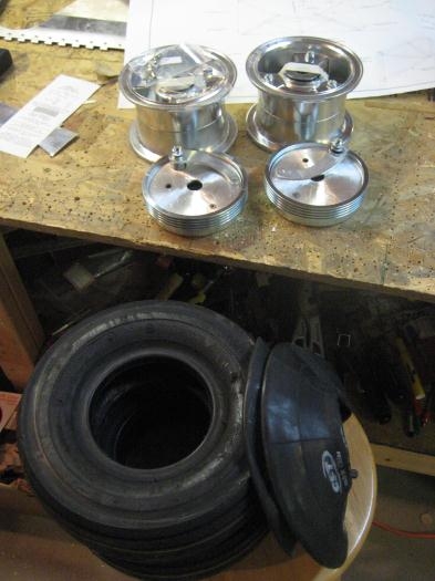 Along with the wheel and brake (machined drum)  assemblies