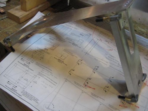 Many of the tailcone parts clamped together to understand what goes where.