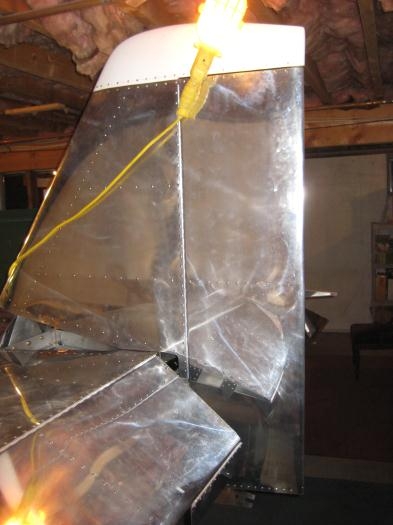 Test fitting the rudder