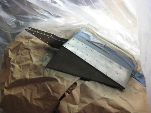 Layering on the primer at the end of the aileron