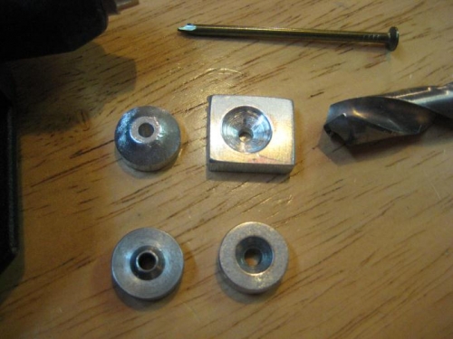 Sonex simple dimple die below, my home made one above.