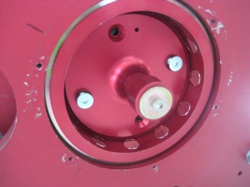 Cap screws being intalled