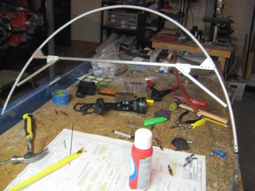 Rear bow with 2 new angled braces.