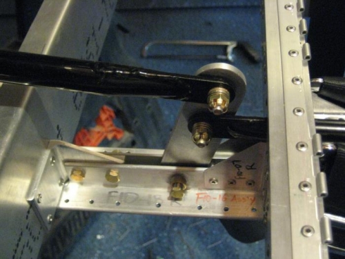 2 bushings and pivot assemblies temporarily in place