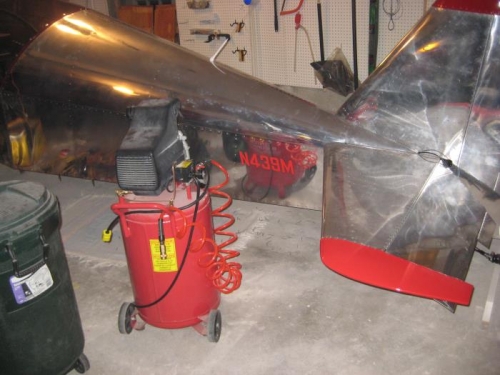 At home in the garage