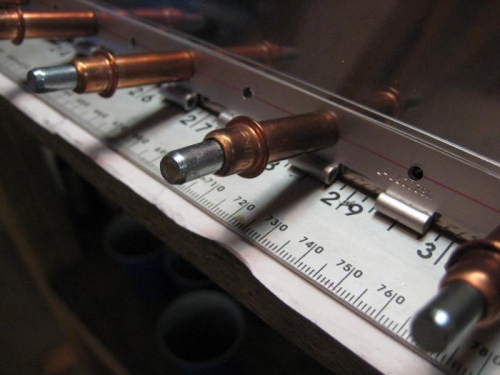 My measuring stick is just the right thickness for the hing offset called for on the plans.