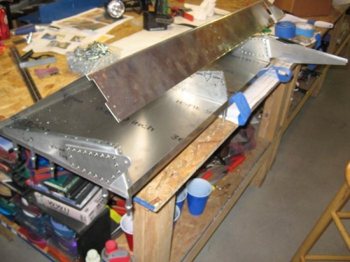 The pieces drilled an cleco'd on one face