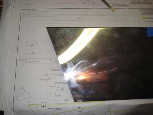 Then cut the inside edge of the elevator skin per the plans