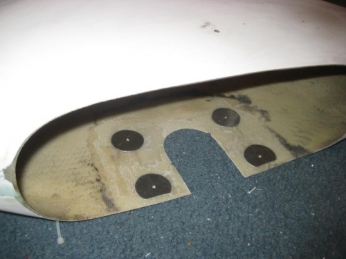 Wheel pant with larger cutout, and new reinforcing.