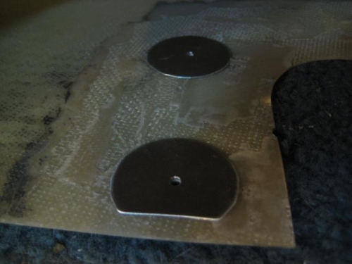 Closeup of reinforcing, prior to installing fiberglass.