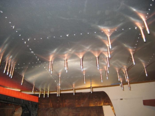 All holes for floor structure done and updrilled