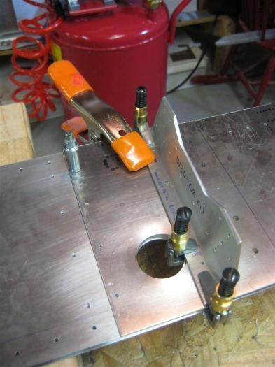 First angle set and ready for under-sized holes