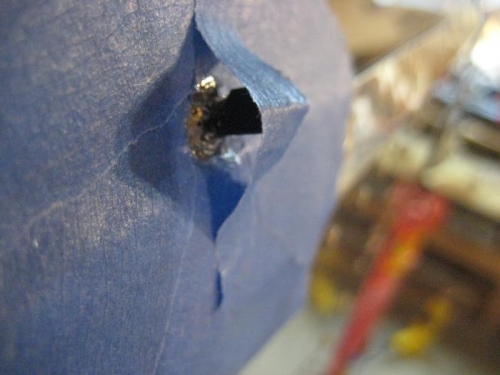 OAT probe. Painter's tape to protect windscreen.