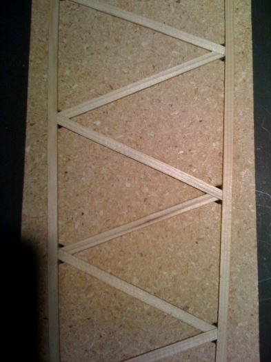 Diagonals cut and fit.  But not glued.