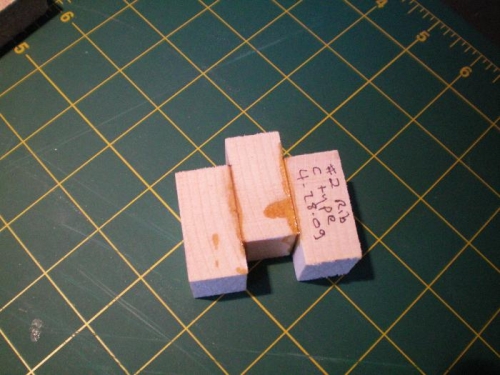 Assembled test block.