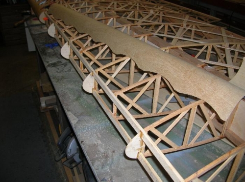 Leading edge ply bent and scalloped ready for installation