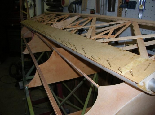 Aileron top left Wing bottom leading edge ply fitted and glued