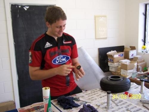 Bearings being packed with grease.