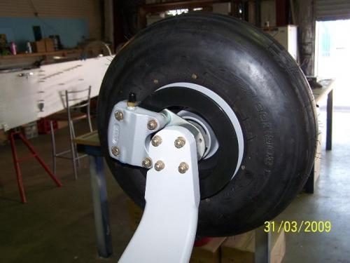 Wheels and brake calipher fitted.