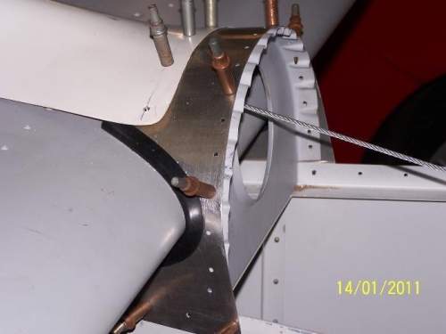 Template made up to transfer cutout to rear top skin 6B21-6