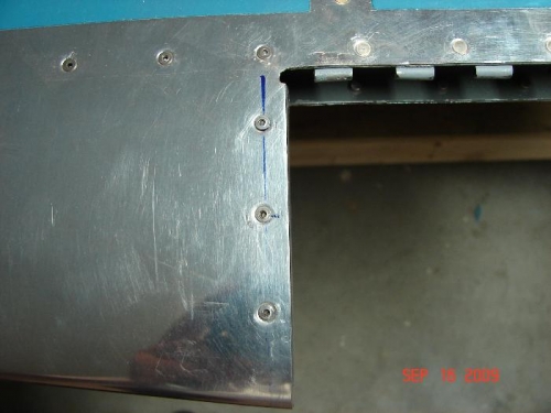 Rib Riveted in place
