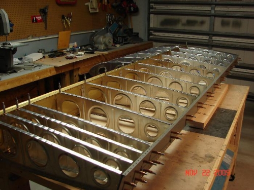 Rear Spar / Ribs Drilled