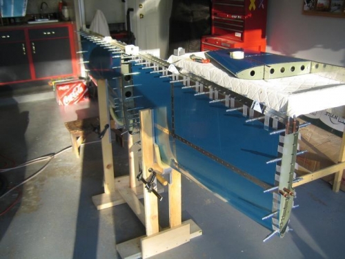 Horiz Stab Prepared for Rivets