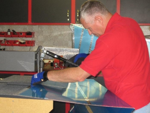 Dimpling the Vert Stab Skin