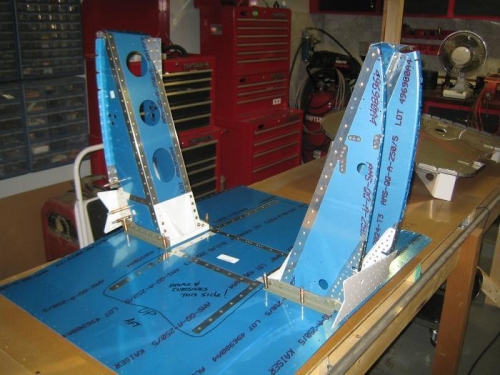 Boxes Clecoed to Floor