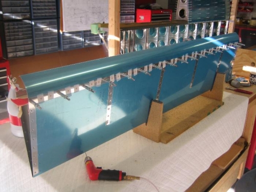 Left Flap Ready to Rivet Spar