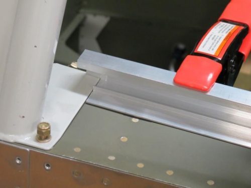 Forward End of Rail Clamped