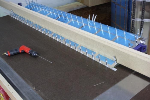 Drilling the Trailing Edge extrusion