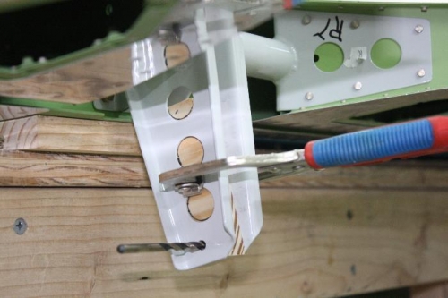 Drilling Elevator Pushrod Hole