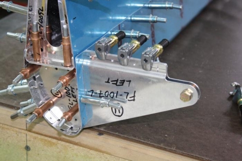 Match-drilling hinge bracket flanges