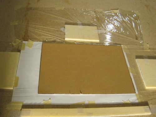 Cardboard template for cloth