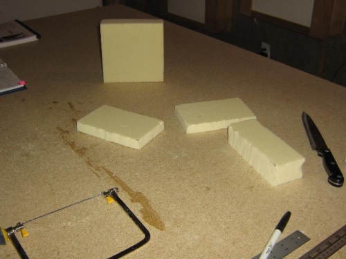 2nd foam block cut