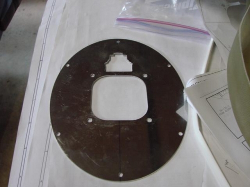 Base plate showing drain cutout