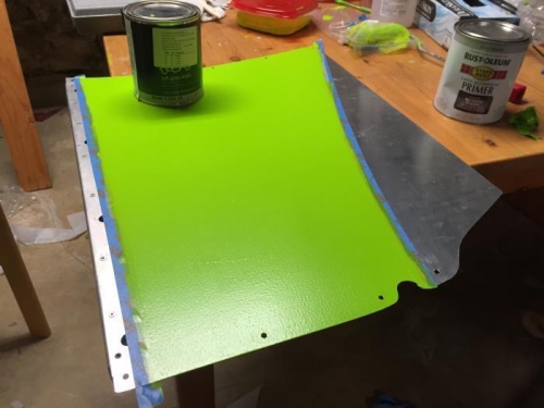 6 coats of Ben Moore Lime Green