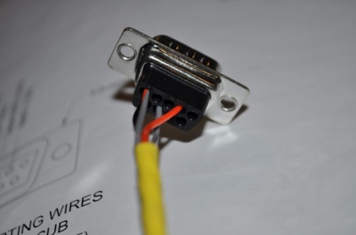 GPS antenna wires in D-sub