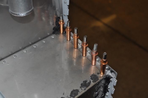 Holes drilled for stiffener